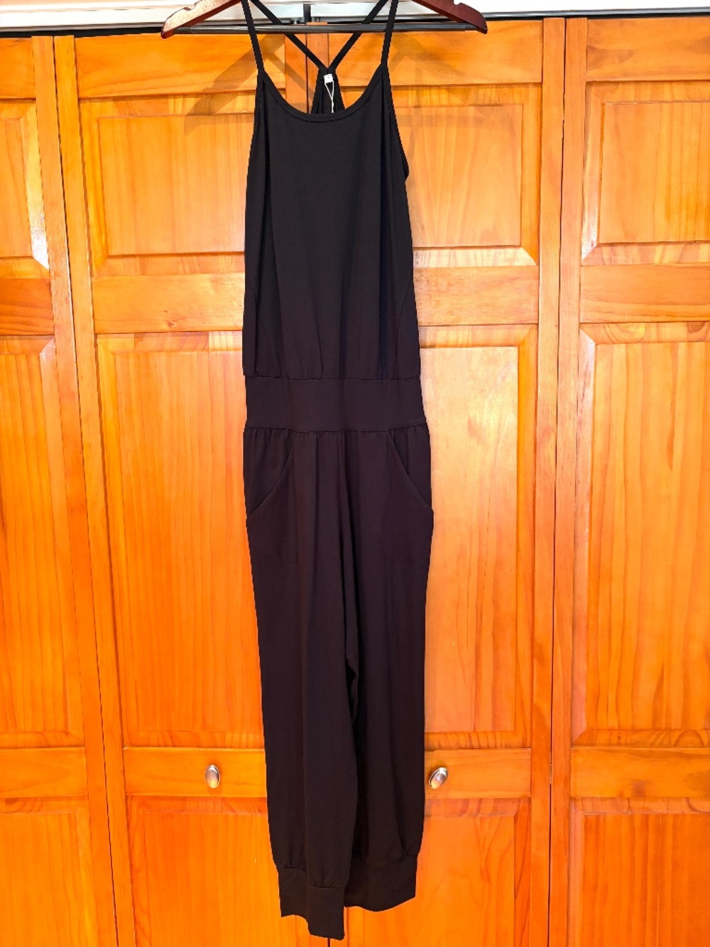 NWT Ripple Yoga Wear Cotton Jumpsuit Size Medium Black - Picture 3 of 14